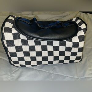 Black & White Checkered Cosmetic bag